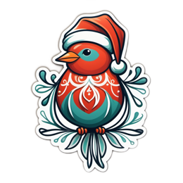 holiday bird SVG PNG design