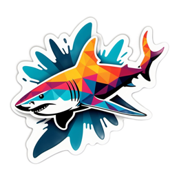 shark artistic SVG PNG design with clean design elements