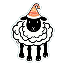 party sheep SVG PNG design with clean design elements