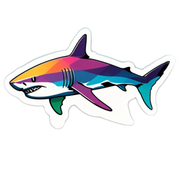 artistic shark SVG PNG design with clean design elements