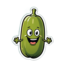 funny cucumber SVG PNG design with clean design elements
