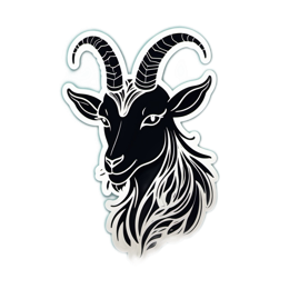 goat artistic SVG PNG design with clean design elements