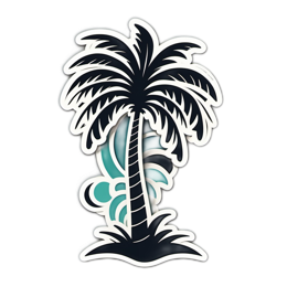 palm tree tropical SVG PNG design with clean design elements