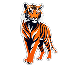 tiger vibrant SVG PNG design with clean design elements
