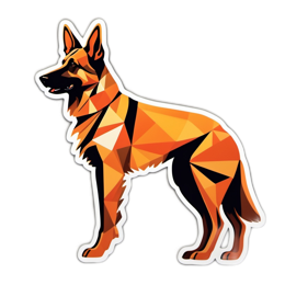 geometric dog SVG PNG design with clean design elements
