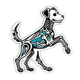 dog anatomy sticker SVG PNG design with clean design elements
