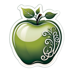 greenapple floral SVG PNG design with green floral elements
