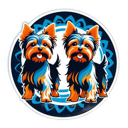 yorkshire terriers SVG PNG design with clean design elements