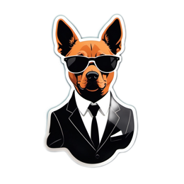 cool dog sticker SVG PNG design