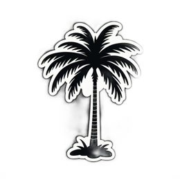 palm tree silhouette SVG PNG design with clean design elements