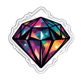 diamond space colors SVG PNG design with clean design elements