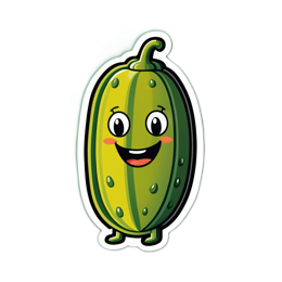 cute character cucumber SVG PNG design with clean design elements
