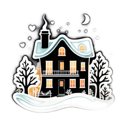 house snow SVG PNG design