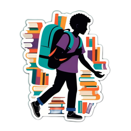 students books SVG PNG design with clean design elements