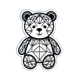 geometric teddy SVG PNG design with clean design elements