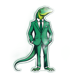 lizard suit SVG PNG design with clean design elements