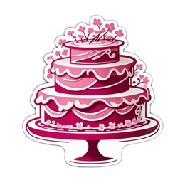 cake decoration floral SVG PNG design with clean design elements, white and pink floral elements