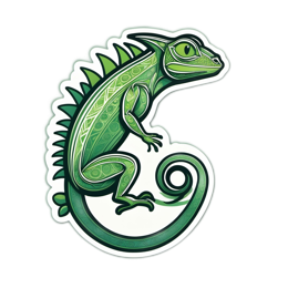 fantasy chameleon SVG PNG design with clean design elements