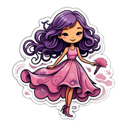 fantasy girl dress SVG PNG design