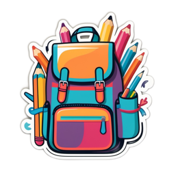 backpack pencils SVG PNG design