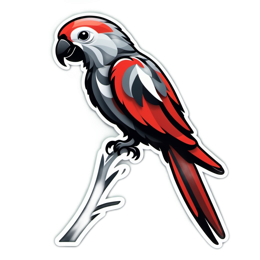 parrot sticker SVG PNG design with clean design elements