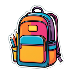 backpack stationery SVG PNG design