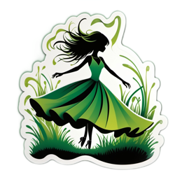 dance green painting SVG PNG design