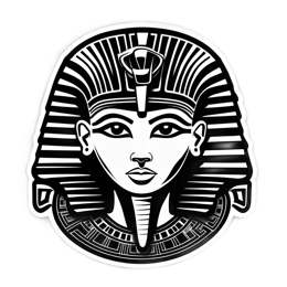 black and white pharaoh SVG PNG design with clean design elements