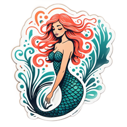 mermaid artistry SVG PNG design with clean design elements