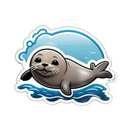seal ocean SVG PNG design with clean design elements