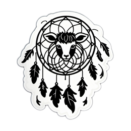 dreamcatcher sheep SVG PNG design with clean design elements