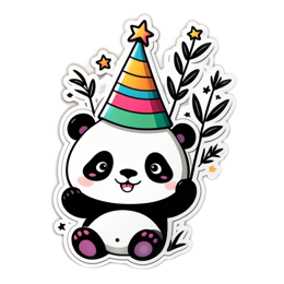 cute panda party SVG PNG design with floral elements