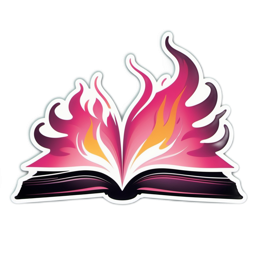 fantasy book flames SVG PNG design