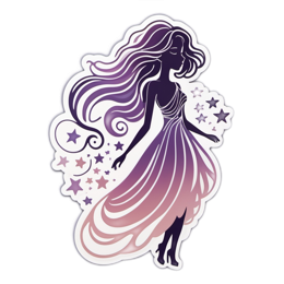 sticker dreamy female SVG PNG design