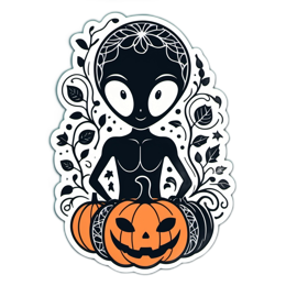 fantasy pumpkin SVG PNG design with clean design elements
