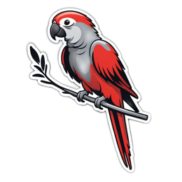 parrot illustration SVG PNG design with clean design elements