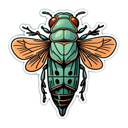 sticker insect SVG PNG design with clean design elements
