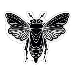 bee blackandwhite sticker SVG PNG design with clean design elements