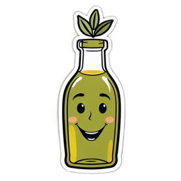 food sticker SVG PNG design with green and yellow floral elements