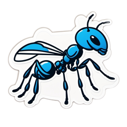 animals blue ant SVG PNG design with clean design elements