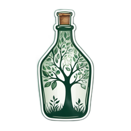 nature bottle tree SVG PNG design