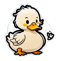 cute duckstickers SVG PNG design with clean design elements