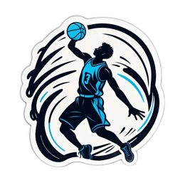 basketball dunk SVG PNG design with clean design elements
