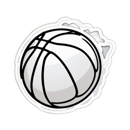 basketball sticker SVG PNG design with clean design elements