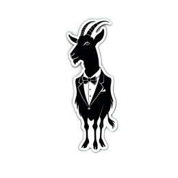 fashion tuxedo goat SVG PNG design with clean design elements