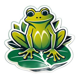frog green leaf SVG PNG design with clean design elements