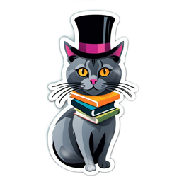 books cat SVG PNG design