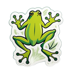 frog leafs SVG PNG design with clean design elements
