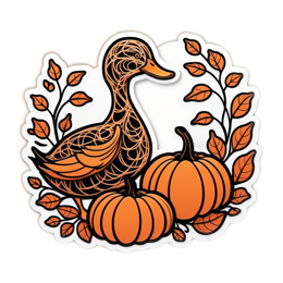 pumpkins duck SVG PNG design with clean design elements