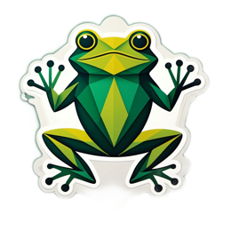 artistic frog SVG PNG design with clean design elements